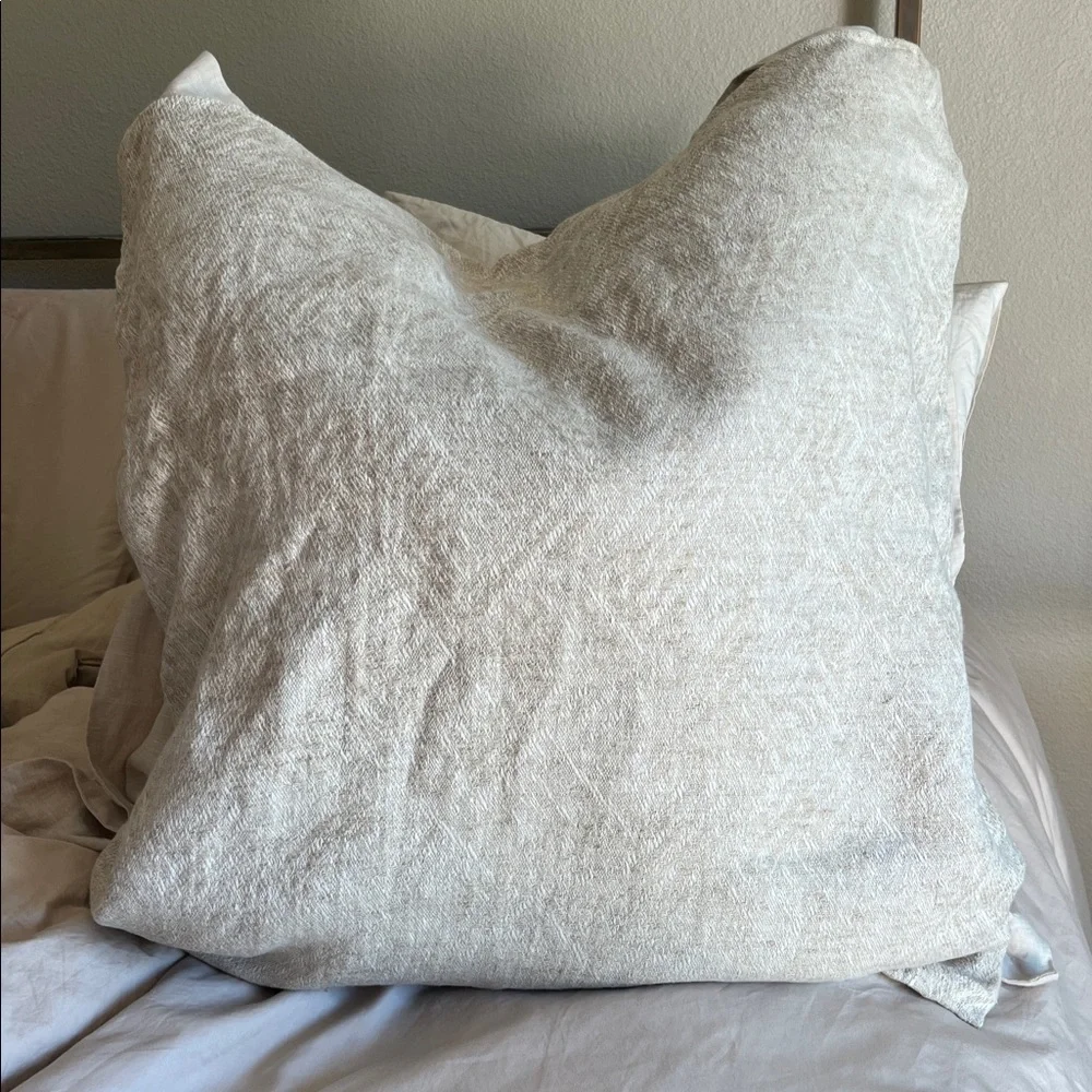 Restoration Hardware Herringbone Jacquard Single Euro Sham in Sand